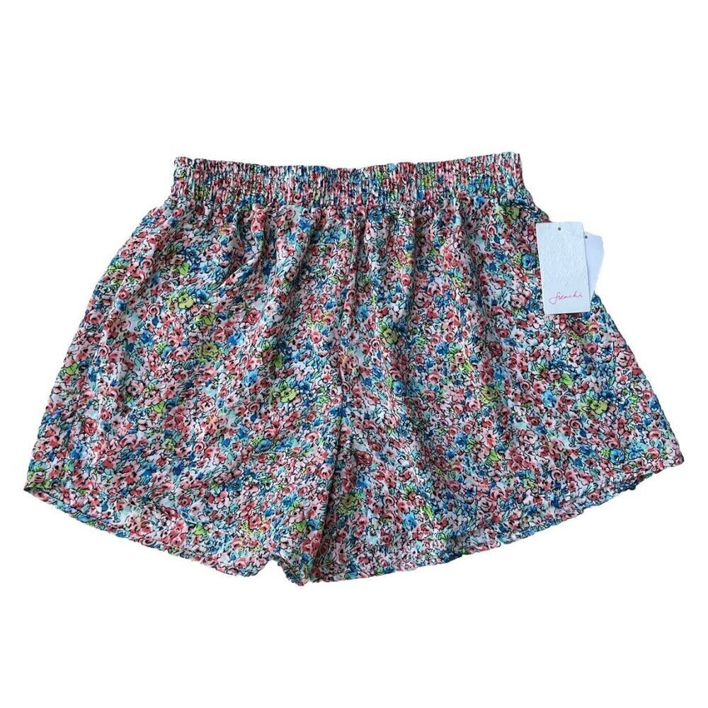 Frenchi Pleated Floral Womens Mid-Rise Lightweight Casual Shorts Size M - Picture 7 of 7